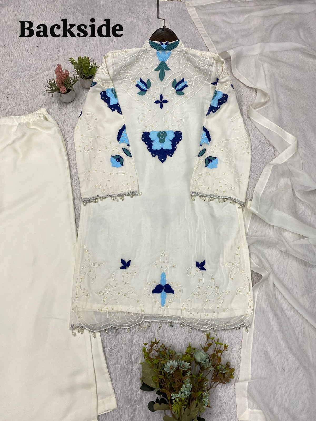 THIS WEDDING SEASON WEAR OUR BEAUTIFUL EMBROIDERED WITH CUT WORKED TOP , PLAZZO WITH DUPATTA ✨