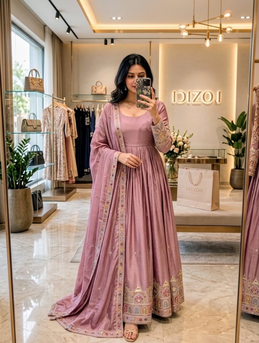 Launching New Design     Trending Cinon    Silk*Gwon&Pent&dupatta