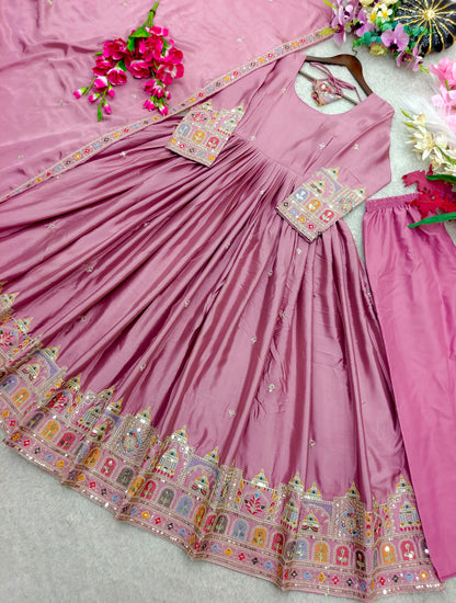 Launching New Design     Trending Cinon    Silk*Gwon&Pent&dupatta