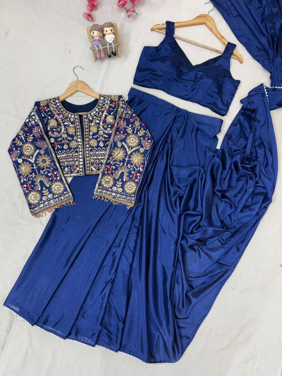 THE BEAUTY OF YOUR WARDROBE WITH THIS NEWLY LAUNCHED READY TO WEAR LEHENGA SAREE DESIGN SET