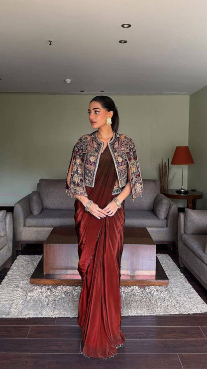 THE BEAUTY OF YOUR WARDROBE WITH THIS NEWLY LAUNCHED READY TO WEAR LEHENGA SAREE DESIGN SET