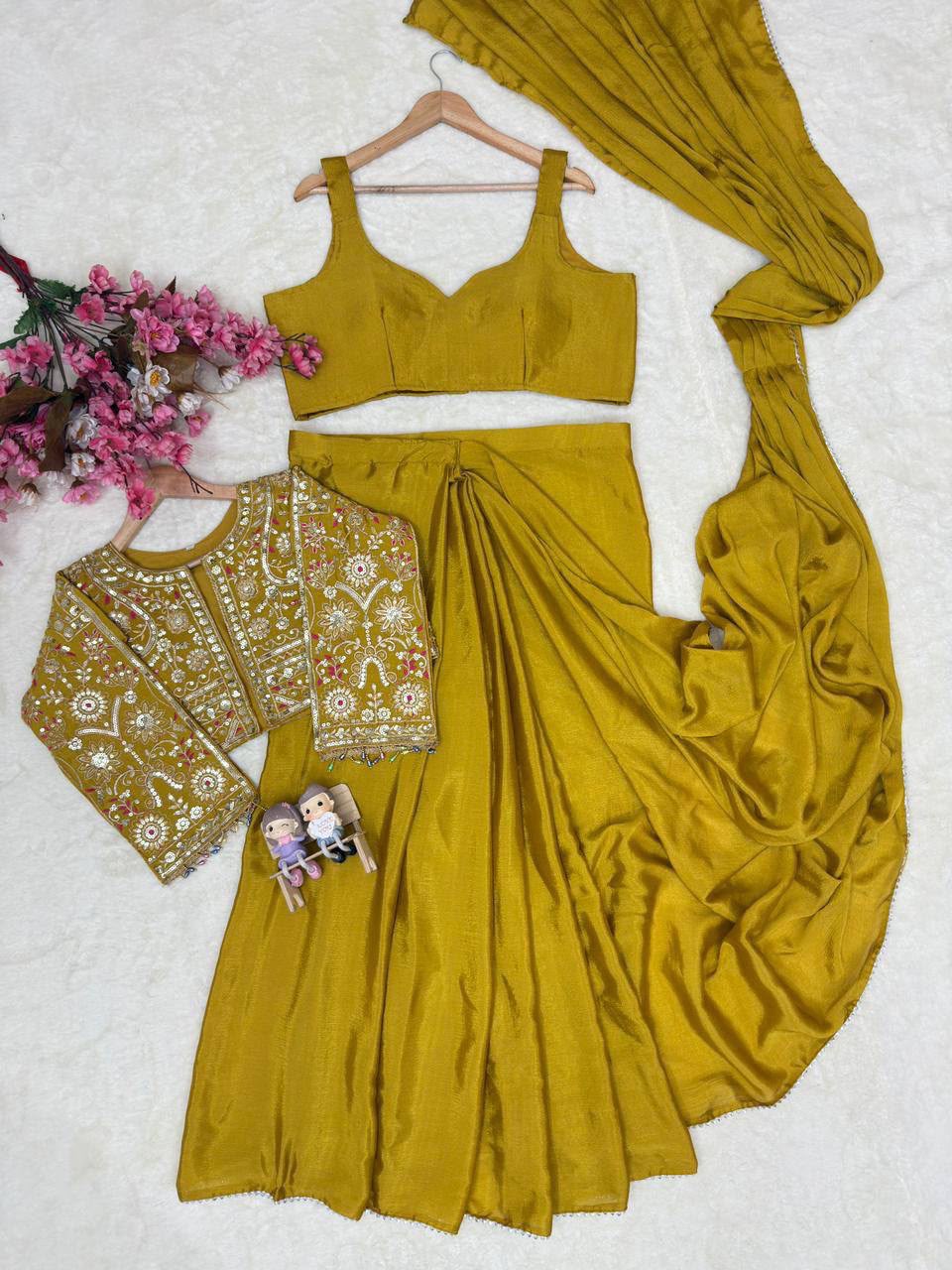 THE BEAUTY OF YOUR WARDROBE WITH THIS NEWLY LAUNCHED READY TO WEAR LEHENGA SAREE DESIGN SET
