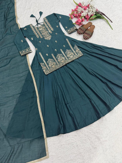 Designer Party Wear Look Top , Lehenga  and Dupatta