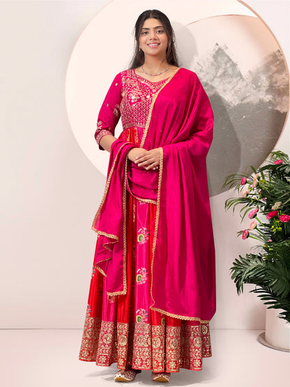 2 PIECE STYLISH GOWN WITH BEAUTIFUL DUPATTA