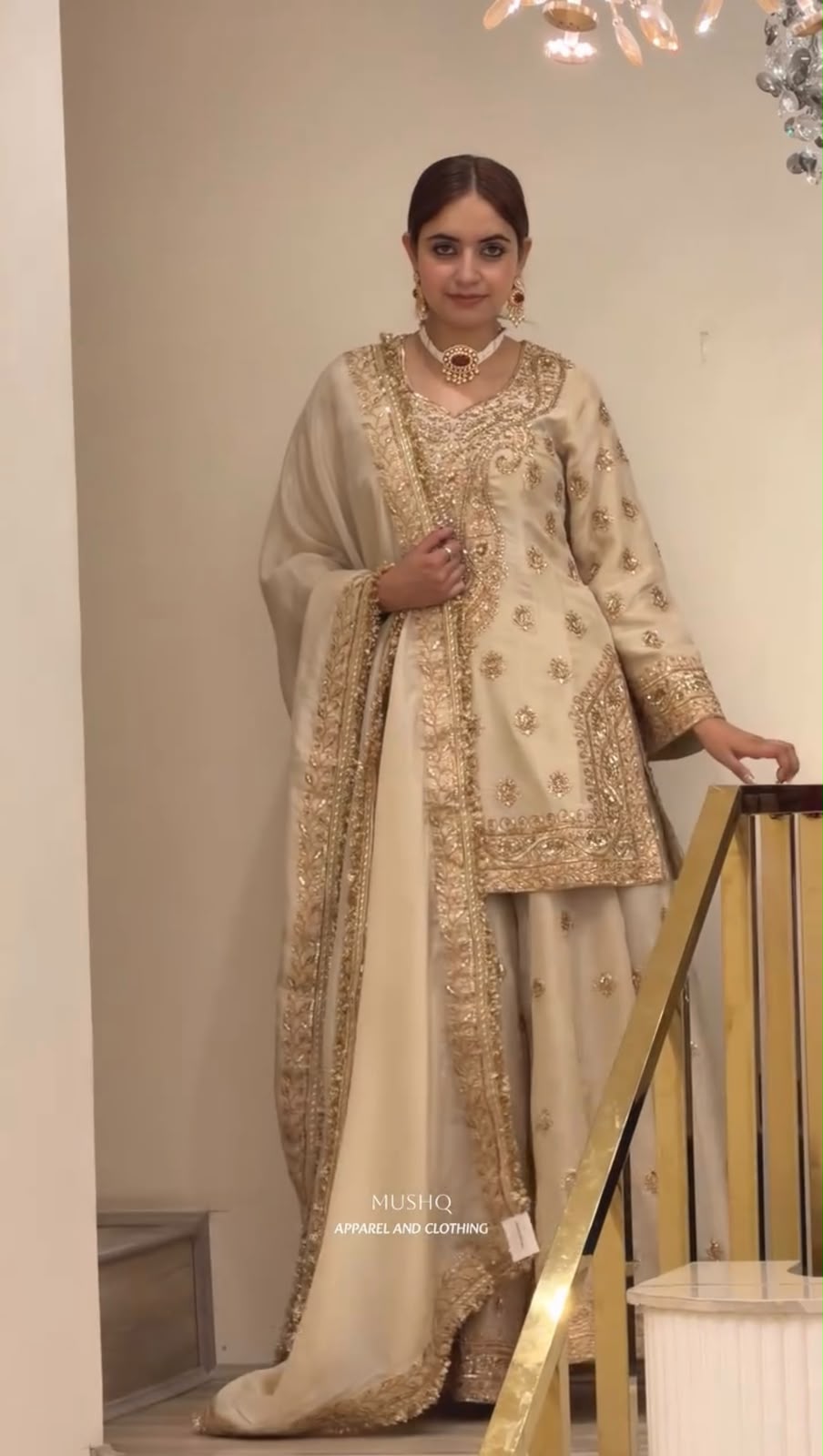 Đěsigner Party Wear Look Pur Chinon Silk Top Plazzo & Dupatta Set