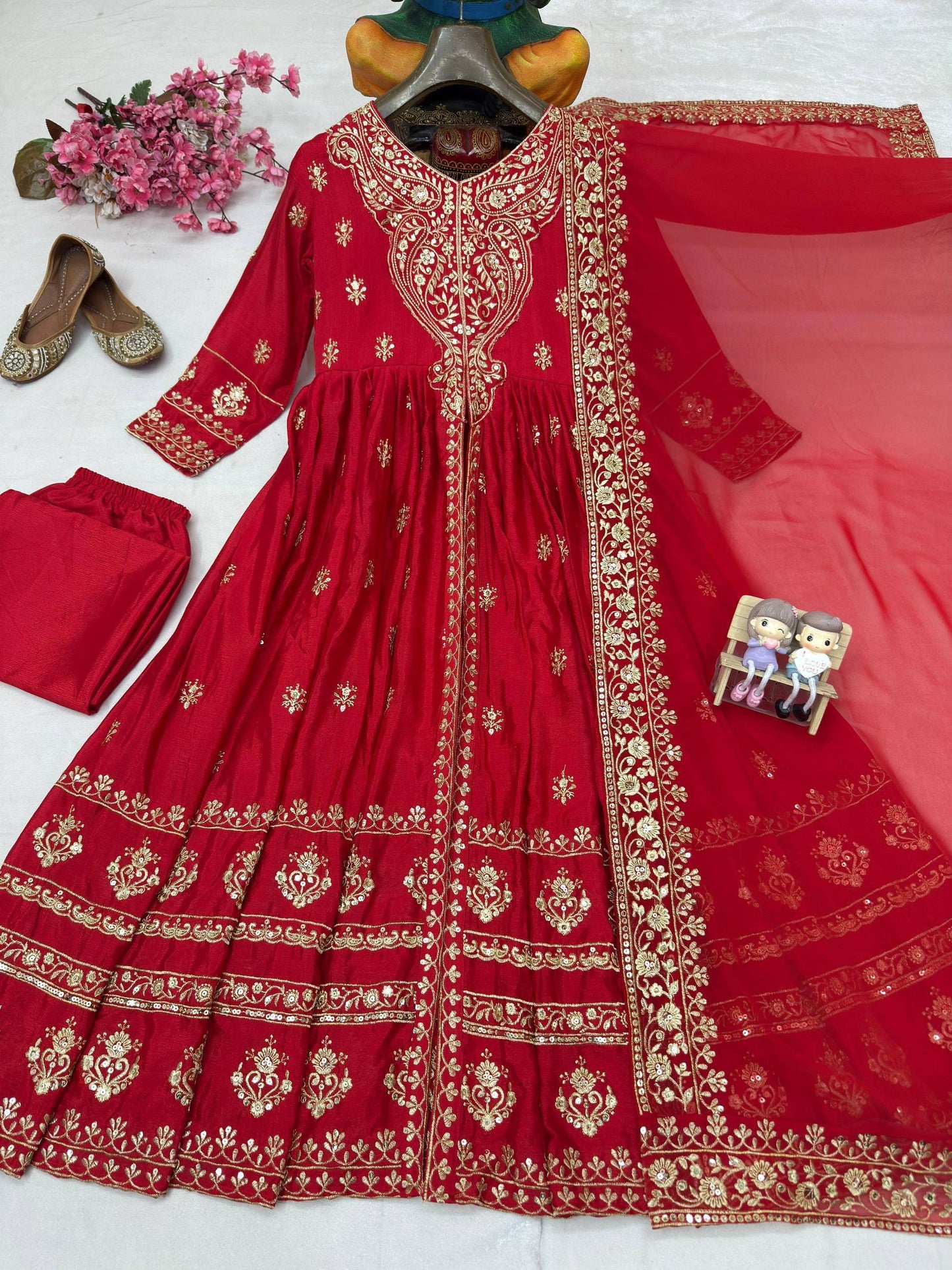 ENHANCE THE BEAUTY OF YOUR WARDROBE WITH THIS NEWLY LAUNCHED DESIGNER ANARKALI GOWN WITH ELEGANT DUPATTA
