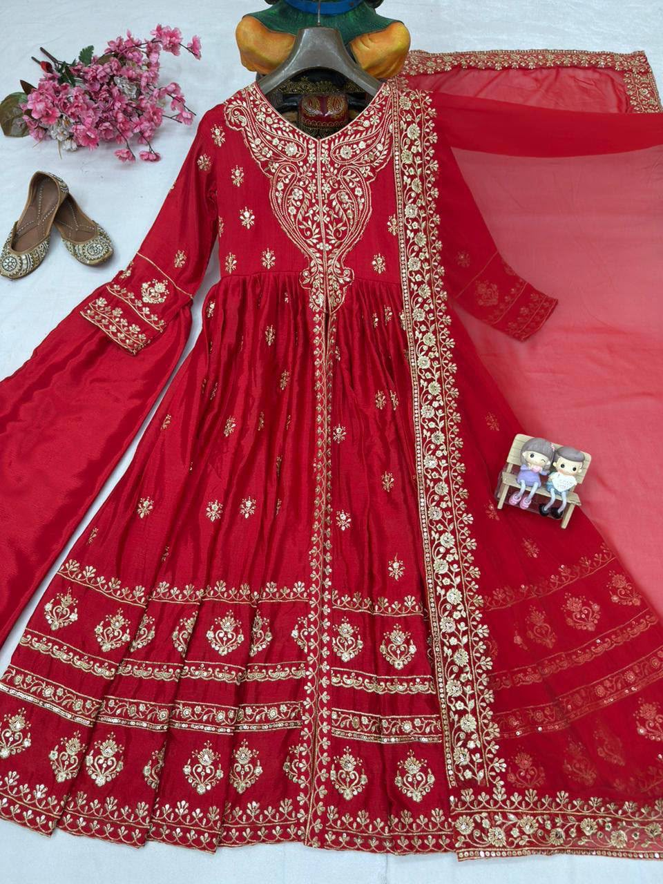 ENHANCE THE BEAUTY OF YOUR WARDROBE WITH THIS NEWLY LAUNCHED DESIGNER ANARKALI GOWN WITH ELEGANT DUPATTA
