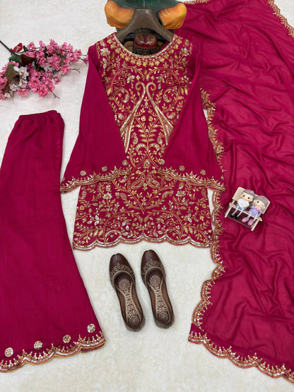 ENHANCE THE BEAUTY OF YOUR WARDROBE WITH THIS NEWLY LAUNCHED KURTI & PLAZZO SET