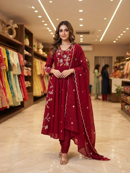 THIS FESTIVAL SEASON WEAR OUR BEAUTIFUL SEQUENCE EMBROIDERED WORKED TOP , PANT WITH DUPATTA ✨