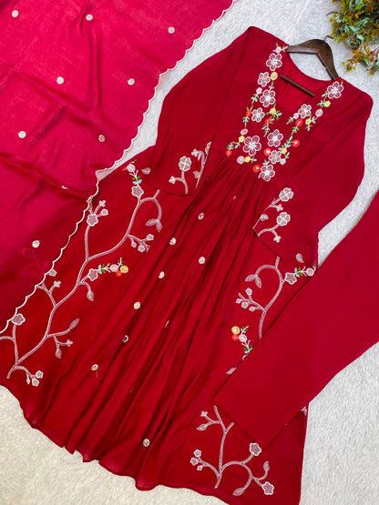 THIS FESTIVAL SEASON WEAR OUR BEAUTIFUL SEQUENCE EMBROIDERED WORKED TOP , PANT WITH DUPATTA ✨
