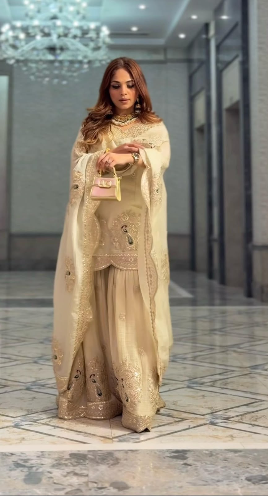 New Designer Collection In Pure Chinnon With Heavy Embroidery Coding Dori-Sequence Work Top-Bottom And Dupatta Set Fully Stitched Ready To Wear