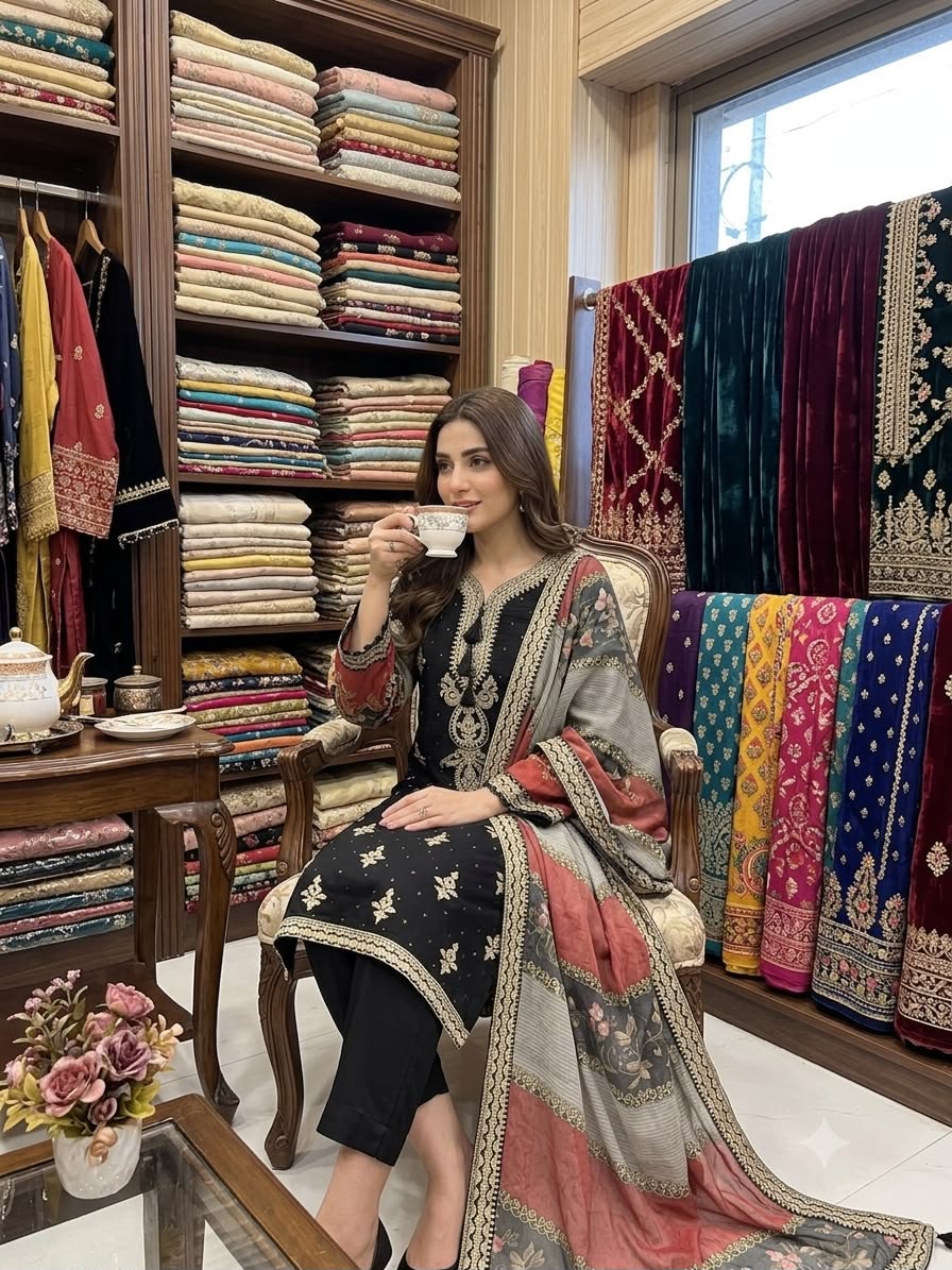 ✨ THIS FESTIVAL SEASON WEAR OUR BEAUTIFUL PAKISTANI SUIT TOP WITH EMBROIDERED WORKED,PANT AND DUPATTA ✨