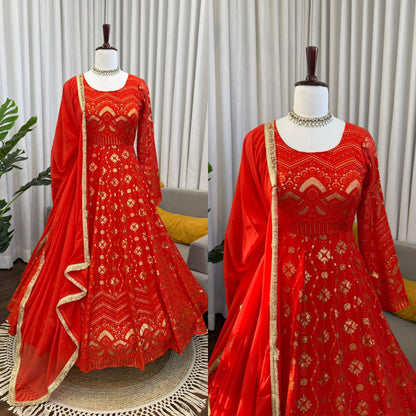 Designer Plazoo with Gown Set – Elegant Ethnic Wear ✨ 🎀 Crafted in Classy Tones with Premium Fabric & Detailing