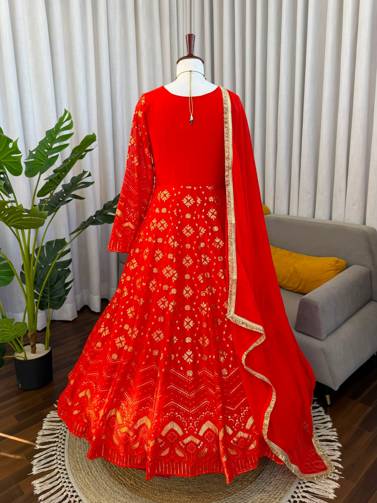Designer Plazoo with Gown Set – Elegant Ethnic Wear ✨ 🎀 Crafted in Classy Tones with Premium Fabric & Detailing