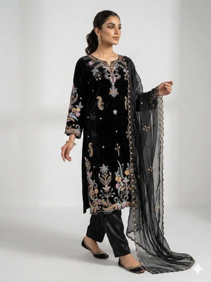 WEDDING SEASON WEAR OUR BEAUTIFUL EMBROIDERED TOP , PANT WITH DUPATTA