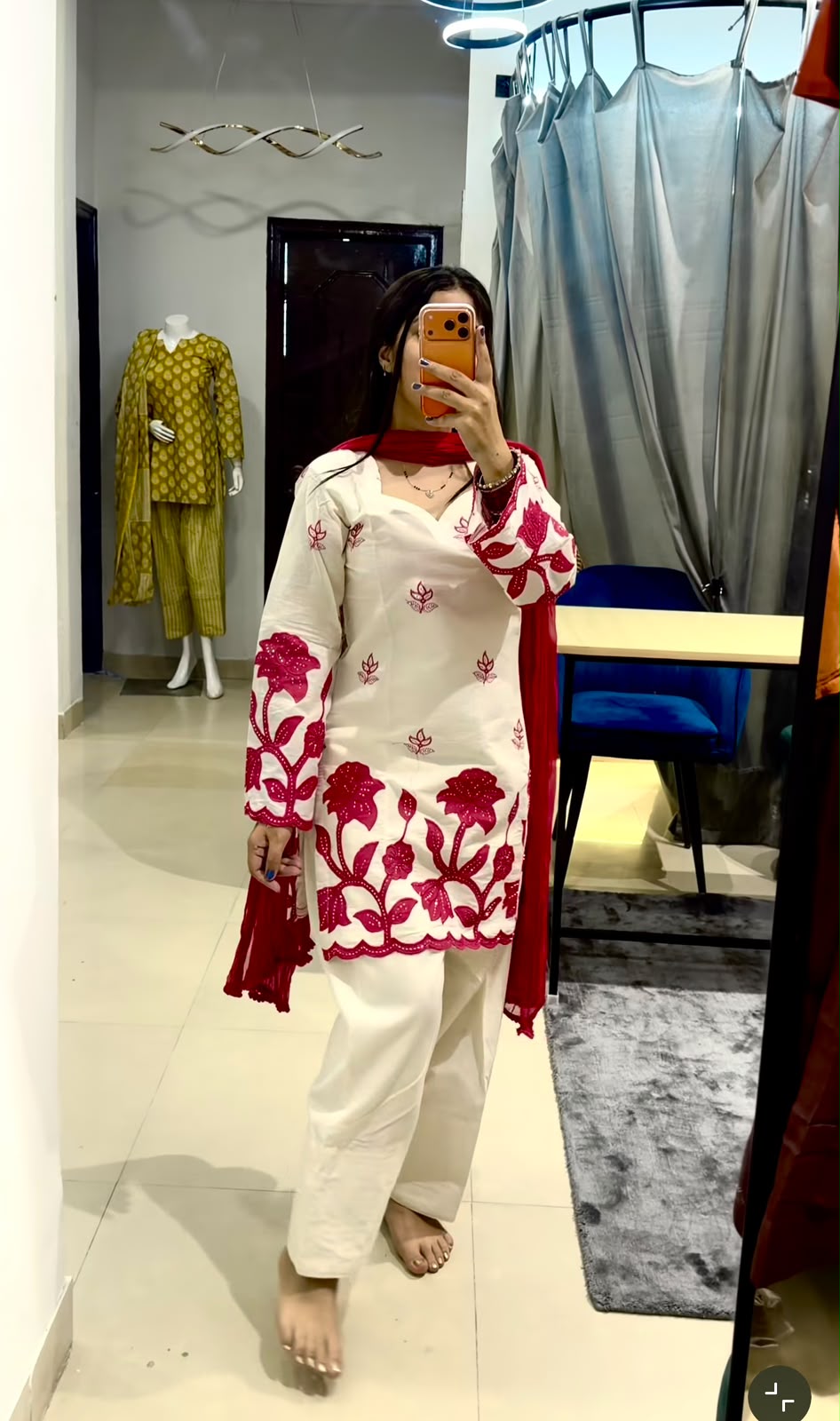 New Design Trending Salb Riyon Cotton *Top&Farshi&dupatta