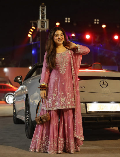 3 PIECE STYLISH TOP, PLAZAA AND DUPATTA WITH BEAUTIFUL EMBROIDERY WORK