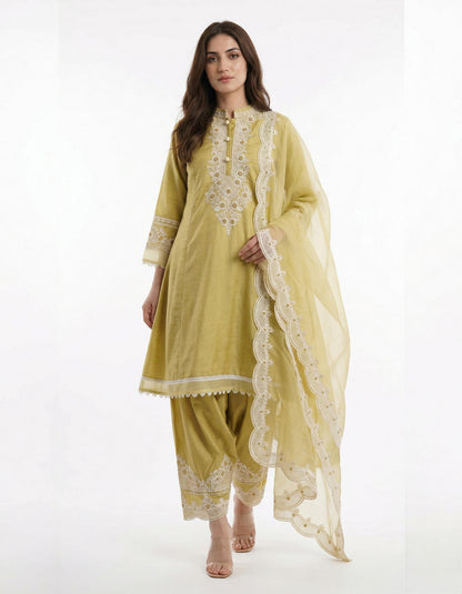 TRY OUR DESIGNER EMBROIDERED WORKED TOP, SALWAAR  WITH DUPATTA