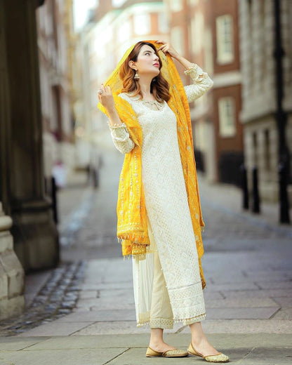 Đěsigner Party Wear Look Heavy Faux Georgette Top Bottom & Dupatta Set