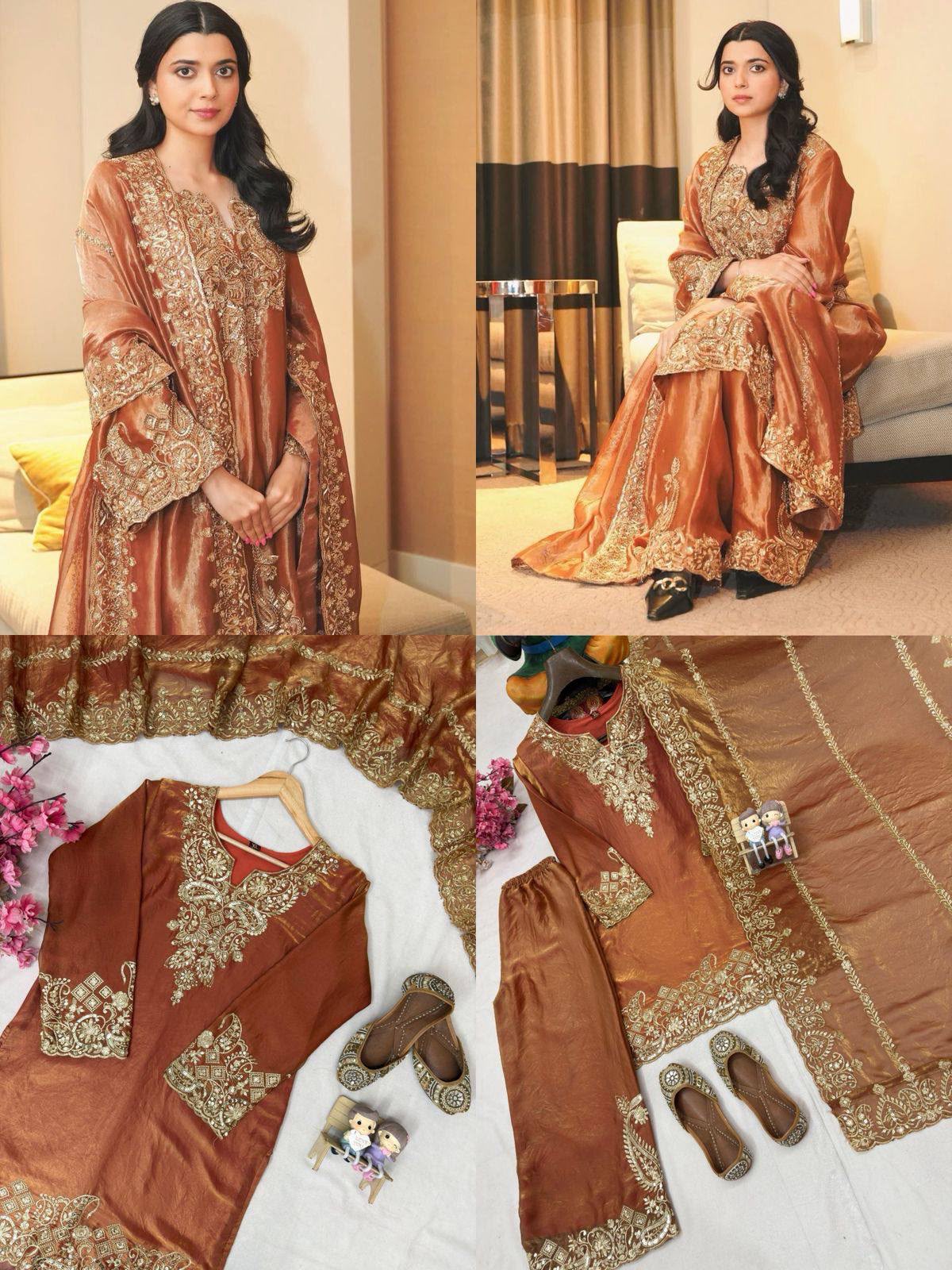 ENHANCE THE BEAUTY OF YOUR WARDROBE WITH THIS NEWLY LAUNCHED KURTI PLAZZO SET WITH BEAUTIFUL FRENDY SILK DUPATTA