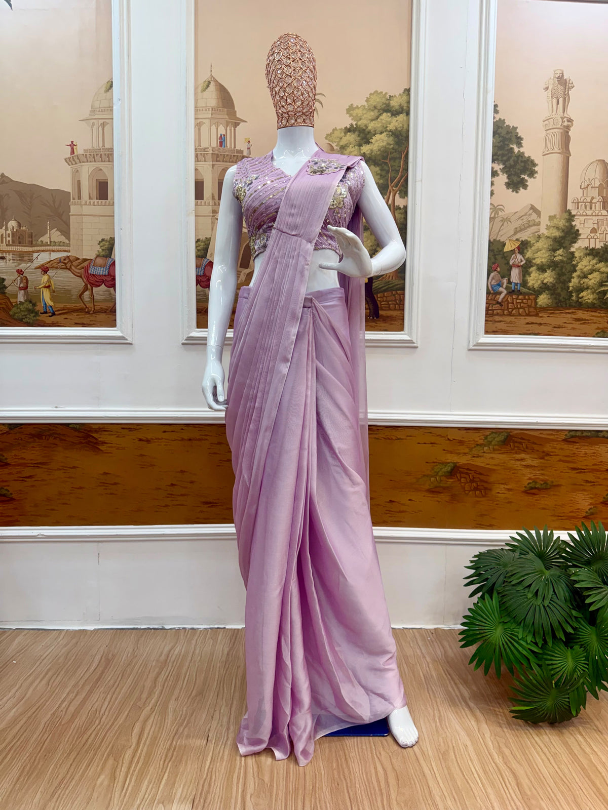 .DRAPE SAREE…. 🚀 🥻WE ARE LAUNCHING NEW SUPERHIT TRENDING READY TO WEAR SAREE WITH FULLY EMBROIDERED STYLIST BLOUSE ON  RANGOLI FABRIC