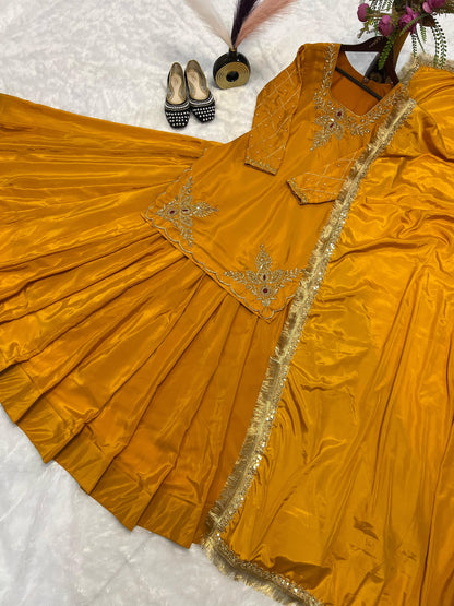 PARTY WEAR TOP AND Lehenga . WITH FANCY DUPPATA AND EMBROIDERY WORK