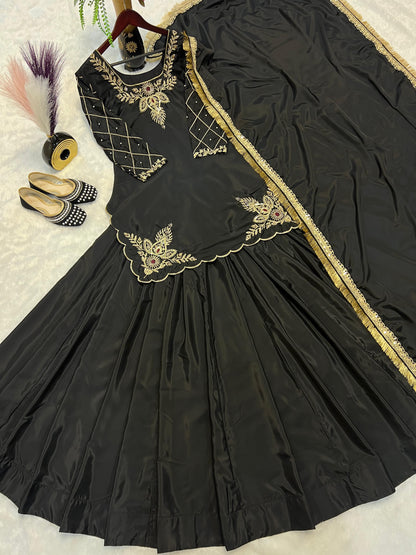 PARTY WEAR TOP AND Lehenga . WITH FANCY DUPPATA AND EMBROIDERY WORK