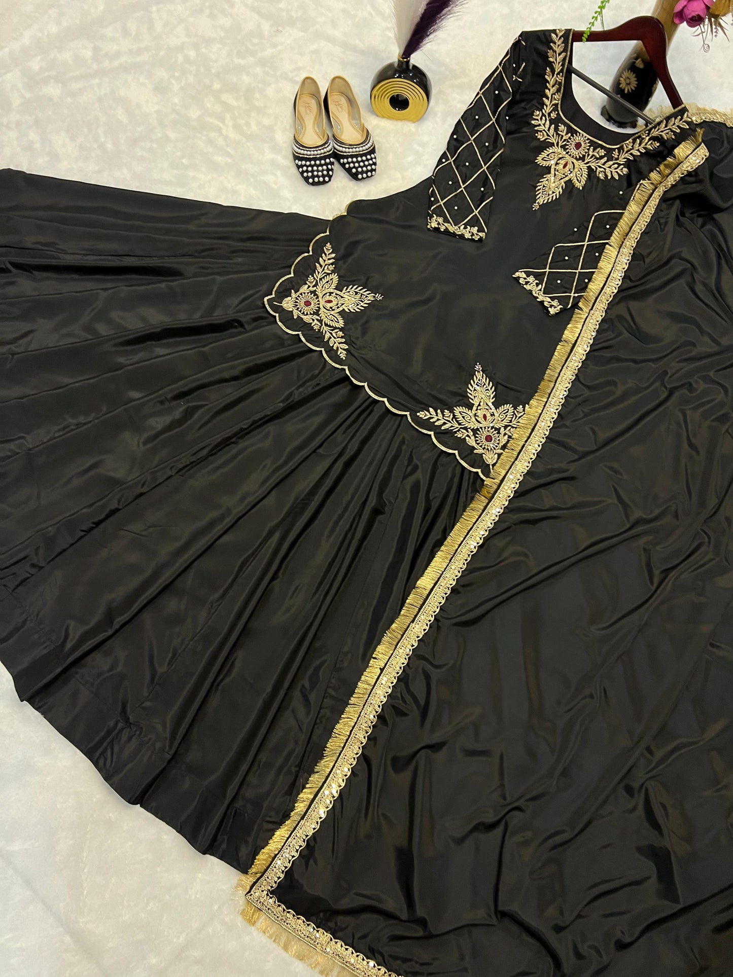 PARTY WEAR TOP AND Lehenga . WITH FANCY DUPPATA AND EMBROIDERY WORK