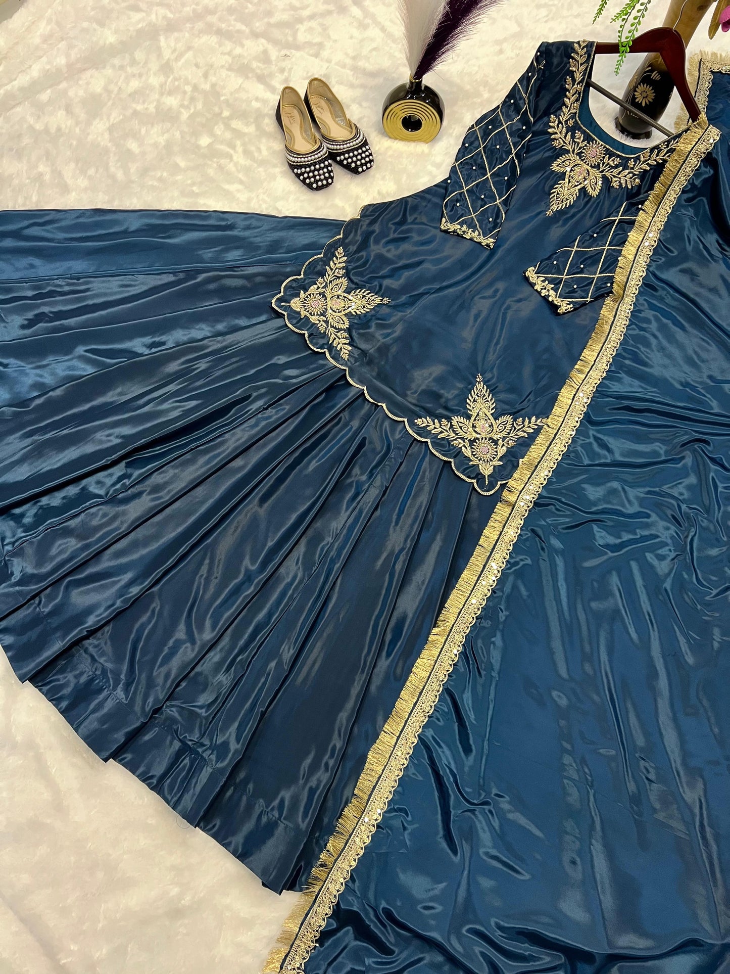 PARTY WEAR TOP AND Lehenga . WITH FANCY DUPPATA AND EMBROIDERY WORK