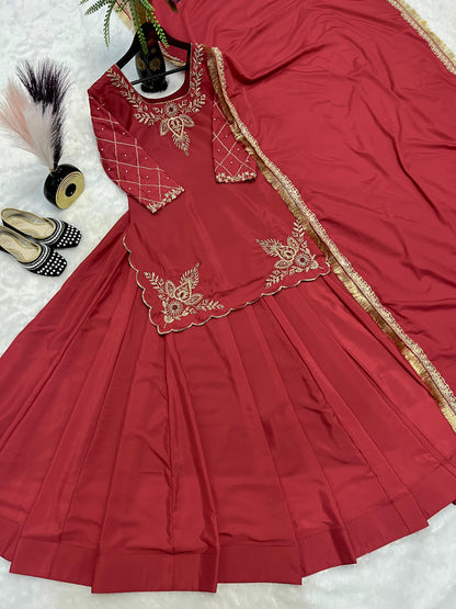 PARTY WEAR TOP AND Lehenga . WITH FANCY DUPPATA AND EMBROIDERY WORK