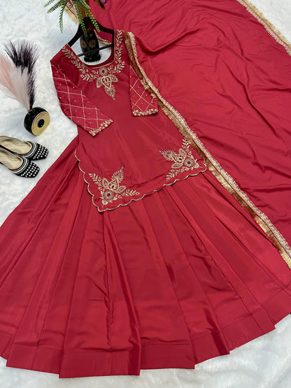 PARTY WEAR TOP AND Lehenga . WITH FANCY DUPPATA AND EMBROIDERY WORK