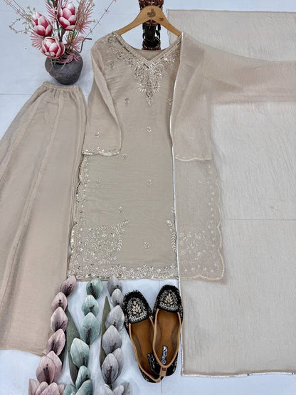 DESIGNER EID SPECIAL PARTY WEAR DESIGNER 3 PIS SUIT COLLECTION