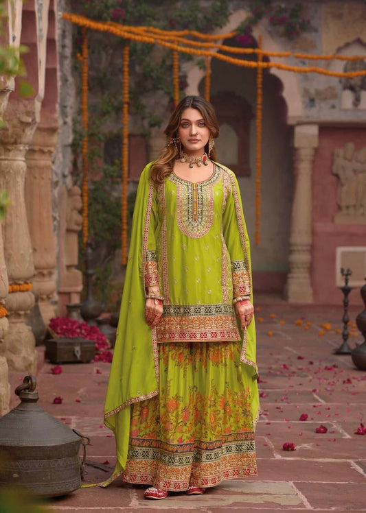 DESIGNER HEAVY PAKISHTANI SHARARA SUIT SET