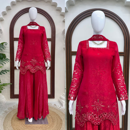 Step into effortless charm with our exclusive 3-piece set – crafted for comfort, stitched with grace.