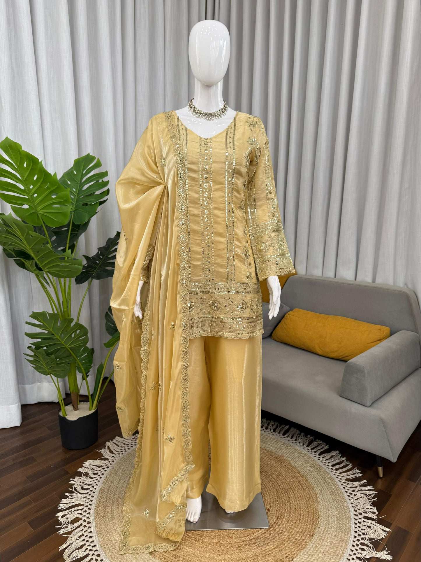 Designer Palzoo Set – Elegant Ethnic Wear ✨ 🎀 Crafted in Classy Tones with Premium Fabric & Detailing