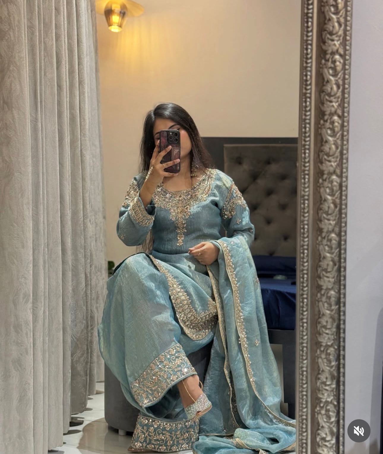New Design Trending Zmy-Chu Silk    *Top&Palazzo&dupatta      Reddy To Wear Look Design