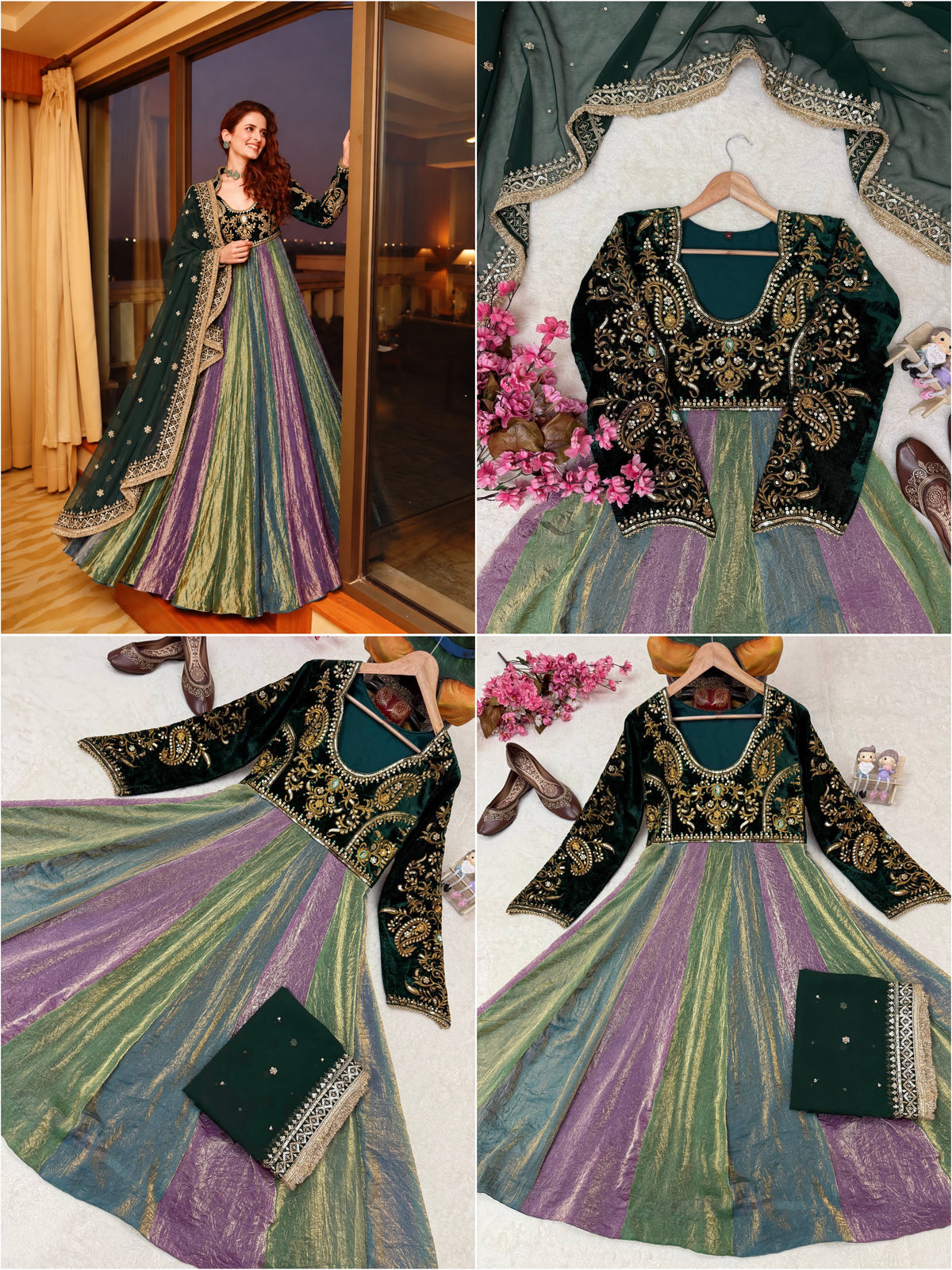 ENHANCE THE BEAUTY OF YOUR WARDROBE WITH THIS NEWLY LAUNCHED ANARKALI GOWN SET