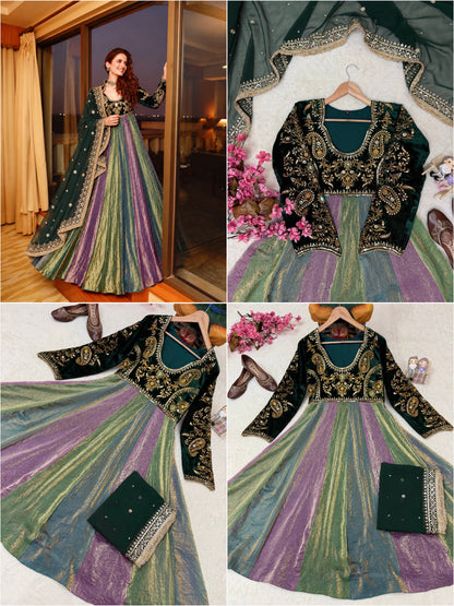 ENHANCE THE BEAUTY OF YOUR WARDROBE WITH THIS NEWLY LAUNCHED ANARKALI GOWN SET
