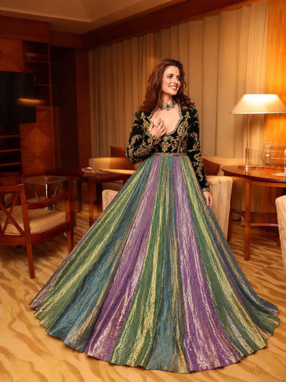 ENHANCE THE BEAUTY OF YOUR WARDROBE WITH THIS NEWLY LAUNCHED ANARKALI GOWN SET