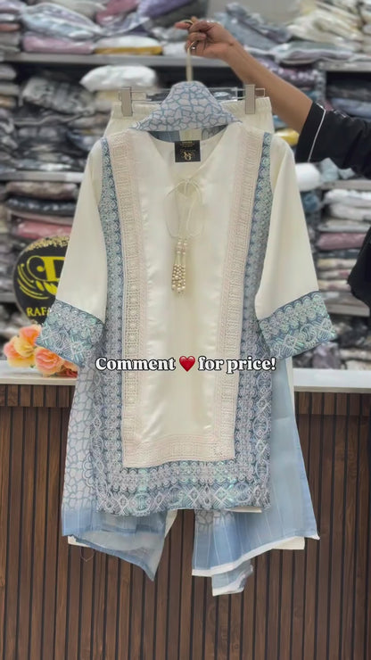DESIGNER  HEAVY EMBROIDERY CODING SEQUENCE WORK 3 PIS SUIT SET