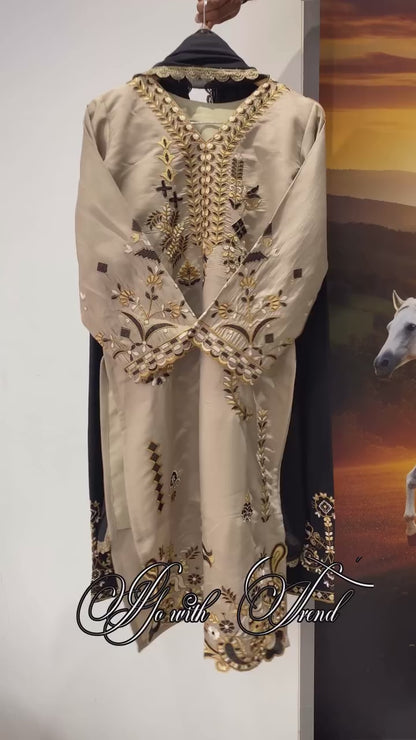 THIS SUMMER SEASON WEAR OUR BEAUTIFUL EMBROIDERED PAKISTANI PLAZZO SET