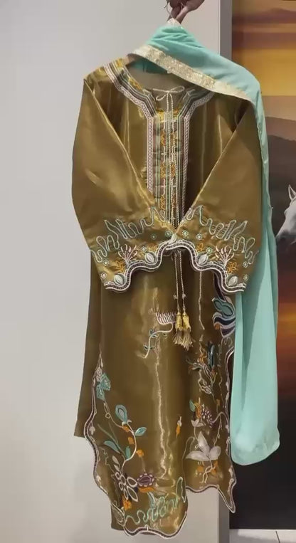 THIS WEDDING SEASON WEAR OUR BEAUTIFUL EMBROIDERED TOP, PANT WITH DUPATTA