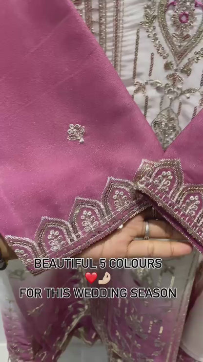 THIS WEDDING SEASON WEAR OUR BEAUTIFUL SEQUENCE EMBROIDERED TOP , PLAZZO WITH DUPATTA