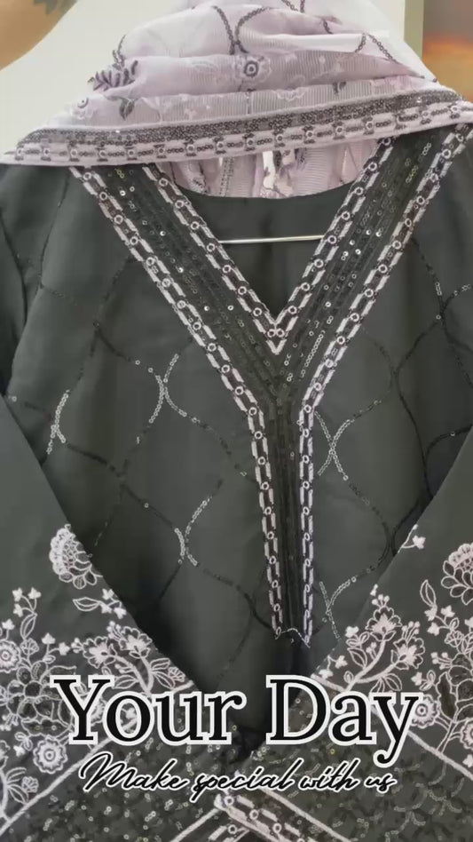 THIS WEDDING SEASON WEAR OUR BEAUTIFUL SEQUENCE EMBROIDERED TOP , PLAZZO WITH DUPATTA IN 3 BEAUTIFUL COLOURS